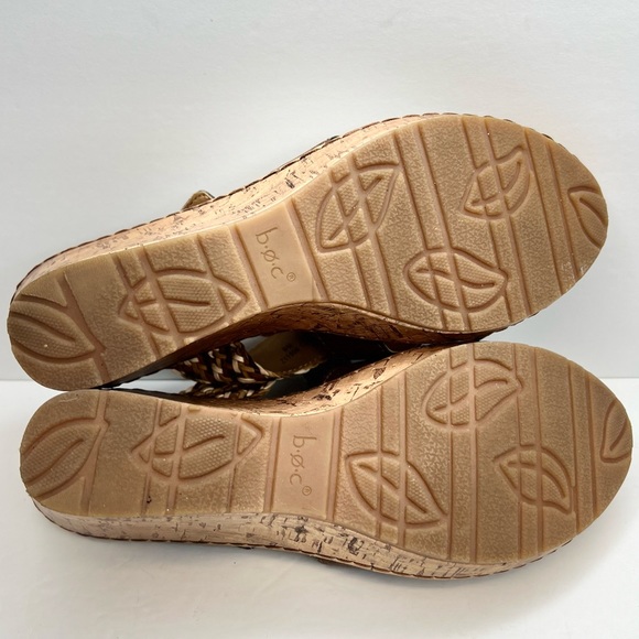 B.O.C. Born Concepts Womens Izabel Cork Strappy Wedges W/Buckle Woven Sz 9M - Picture 6 of 9